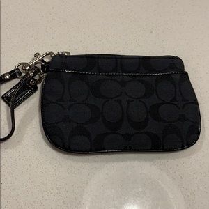 Classic all Black Coach Wristlet